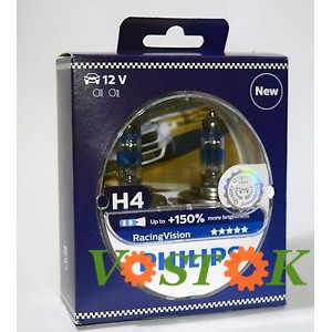 Лампа H4 12V 60/55W P43T-38 RACING VISION+150% (2 шт)