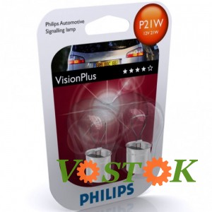 Лампа P21W 12V 21W BA15S VISIONPLUS (блистер 2шт.)