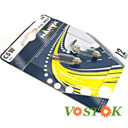 Лампа C5W 12V 5W SV8,5 (35мм) (blister-2 шт.)