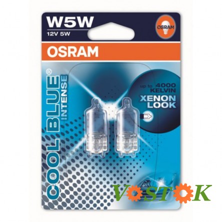 Лампа W5W 12V 5W W2,1x9,5d HCBI (halogen) (блистер 2 шт)