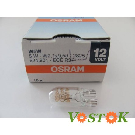 Лампа W5W 12V 5W W2,1x9,5d