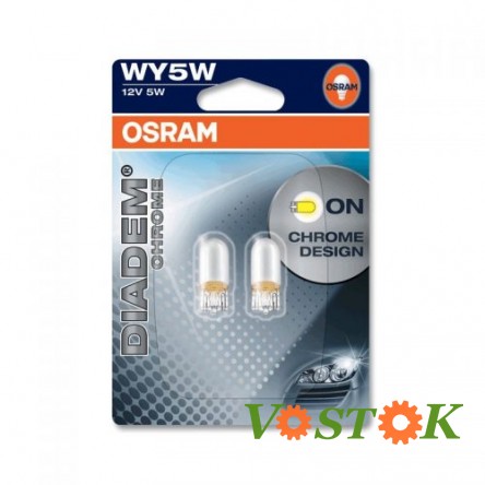 Лампа W5W 12V 5W W2,1x9,5d Diadem Chrome (блистер 2 шт)