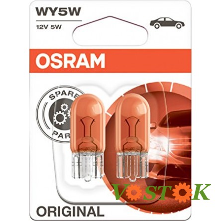 Лампа WY5W 12V 5W W2,1x9,5d Оранжевая (блистер, 2 шт)