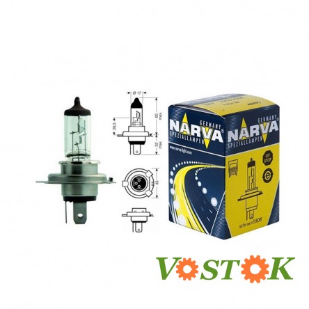 Лампа H4 12V 100/90W P45t