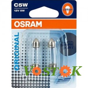 Лампа C5W 12V 5W SV8.5-11 35мм (блістер, 2 шт)