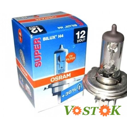 Лампа H4 12V 60/55W P43t SUPER+30%