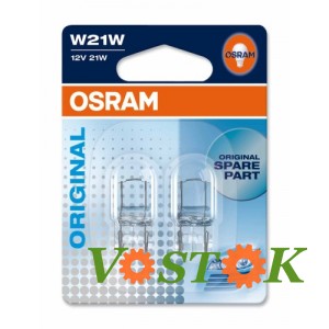 Лампа W21W 12V 21W W3x16d (блістер 2 шт)