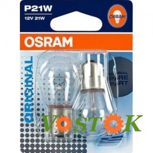 Лампа P21W 12V 21W BA15s (блістер 2 шт)