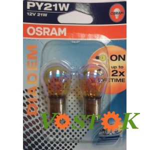 Лампа PY21W 12V 21W BAU15s LDA Diadem (блістер 2 шт.)