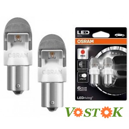 Лампа LED P21W 1000K Retrofit (Червона) 12V 21W PREMIUM (блістер, 2 шт)