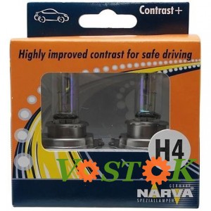 Лампа TWIN SET H4 12V 100/90W CONTRAST+ ( 2шт.)