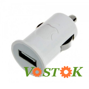 Штекер в прикуриватель с USB для IPhone 1А блистер "яблоко"