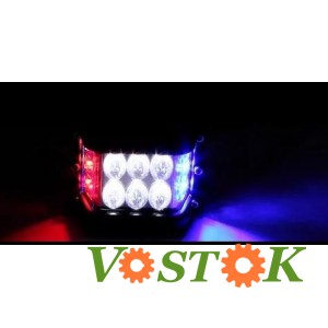 Фара діодна (LED) зі стробоскопом (червоний та синій) 