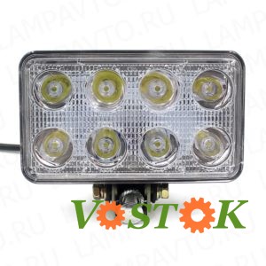 Фара LED 8 діодів 24 W дальнє світло 